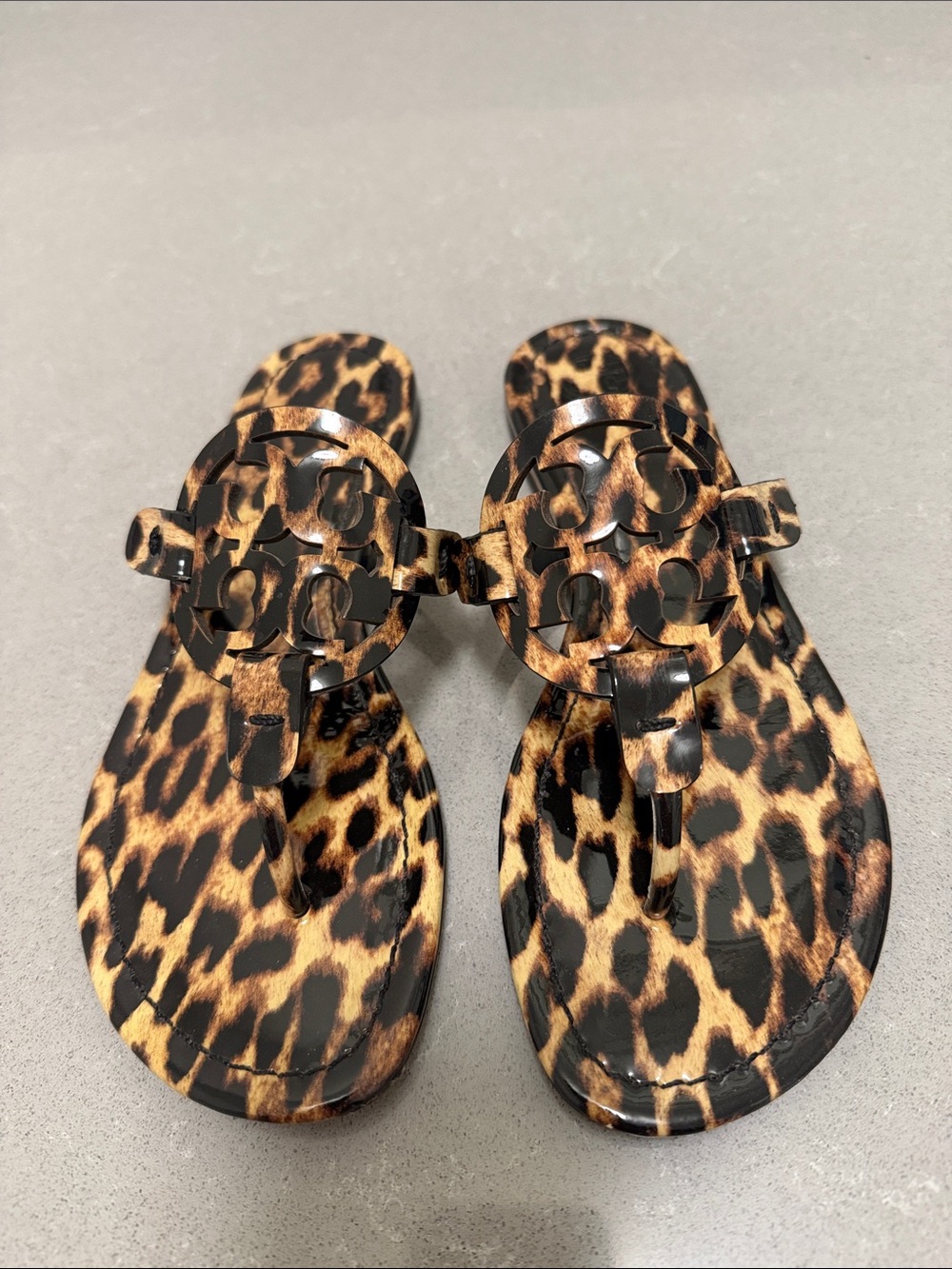 Iconic Tory Burch Miller Sandal in Classic Leopard Print